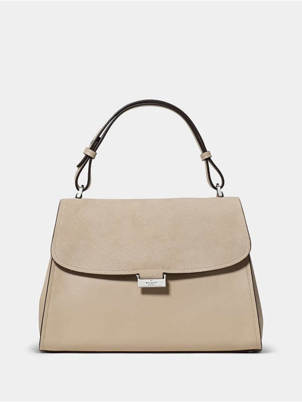 Kate Spade Riley Suede Top Handle Bag Light Sand